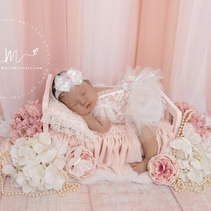 Lace newborn romper, Newborn romper, Newborn lace romper set, Newborn photo props, Newborn photo outfit, Newborn girl photo shoot outfit