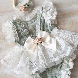 Lace newborn romper, Newborn romper, Newborn Lace romper set, Newborn photo props, Newborn photo outfit, Newborn lace romper,