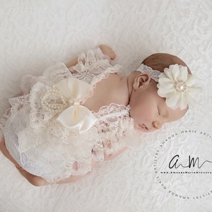 Lace newborn romper, Newborn romper prop, Newborn lace romper set, Newborn photo props, Newborn photo outfit, Newborn girl lace romper.