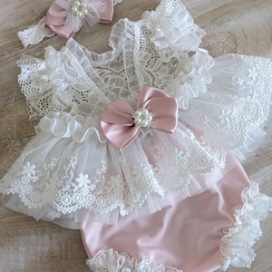 Lace newborn romper, Newborn romper, Newborn lace romper set, Newborn photo props, Newborn photo outfit, Newborn dress, Newborn photo outfit