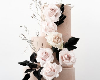 6 pcs ROSES wafer paper, edible flowers, cake topper, wedding cake FLOWERS, flower for cake, torten deko, EDIBLE flowers