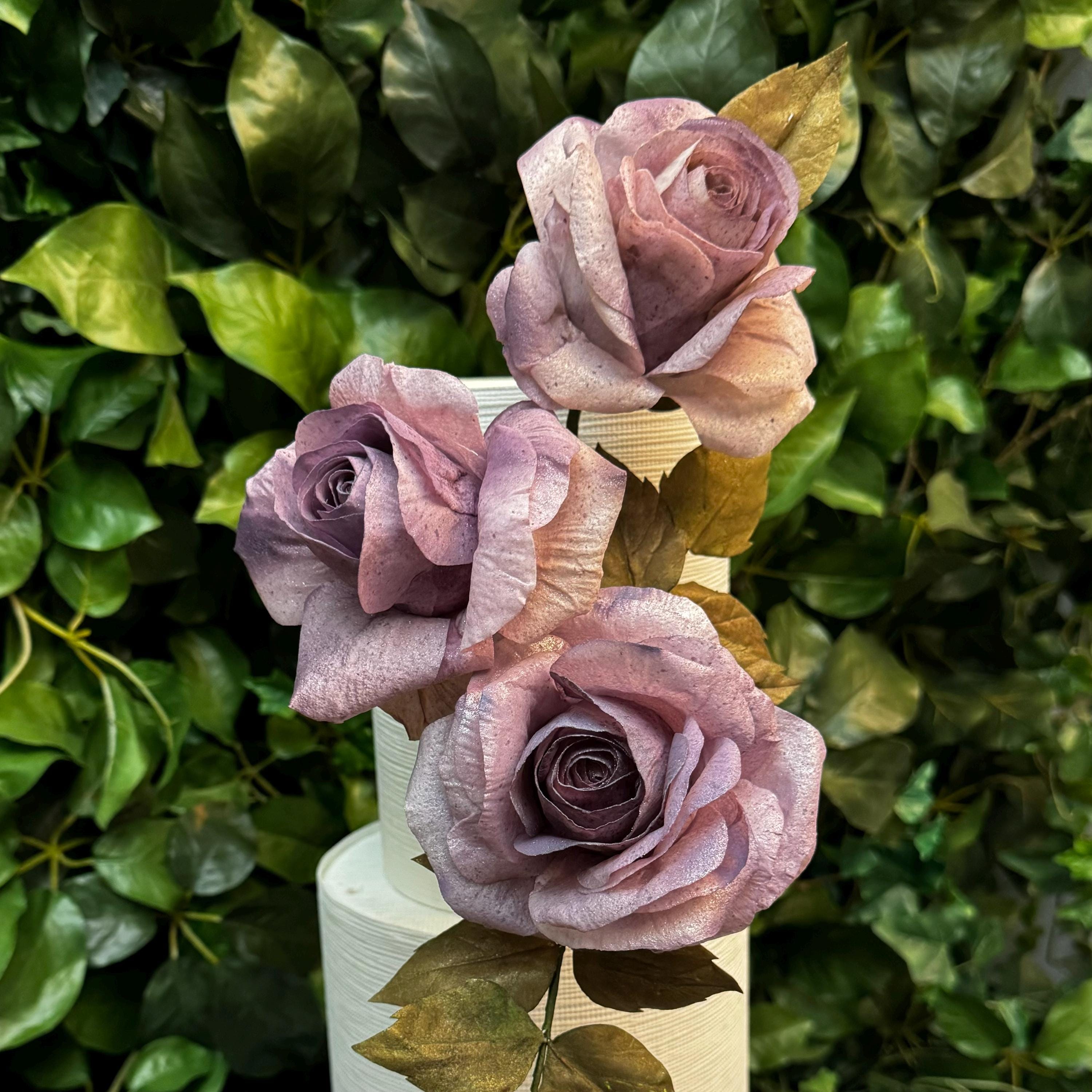 Wafer Paper Roses: Edible Flower Cake Topper, Custom Floral Design - Etsy