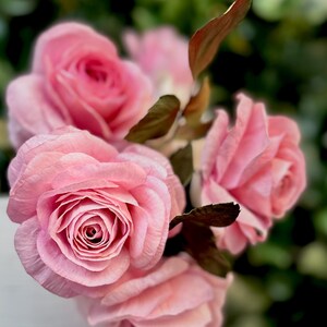 CAKE TOPPER, ROSA carta da forno, fiori commestibili, decorazione per torte nuziali, fiori per torte, torten deko, cake topper in carta da forno