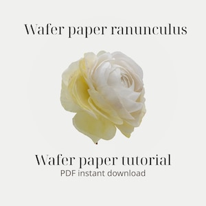 Pdf PAPIER RANUNKE, Cake Topper, Tortenblumen, Oblatenblumen, Torten Deko, Torten Deko