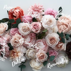 6 Wafer Paper Roses: Edible Cake Flowers, Wedding Cake Topper - Etsy