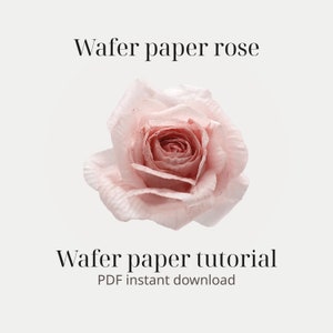 Pdf OBBLE PAPIER ROSE Anleitung, wie man die Oblate aus Oblatenpapier selber macht, Tortendeko selber machen, Geschenk für Bäcker, Geschenk für Mama