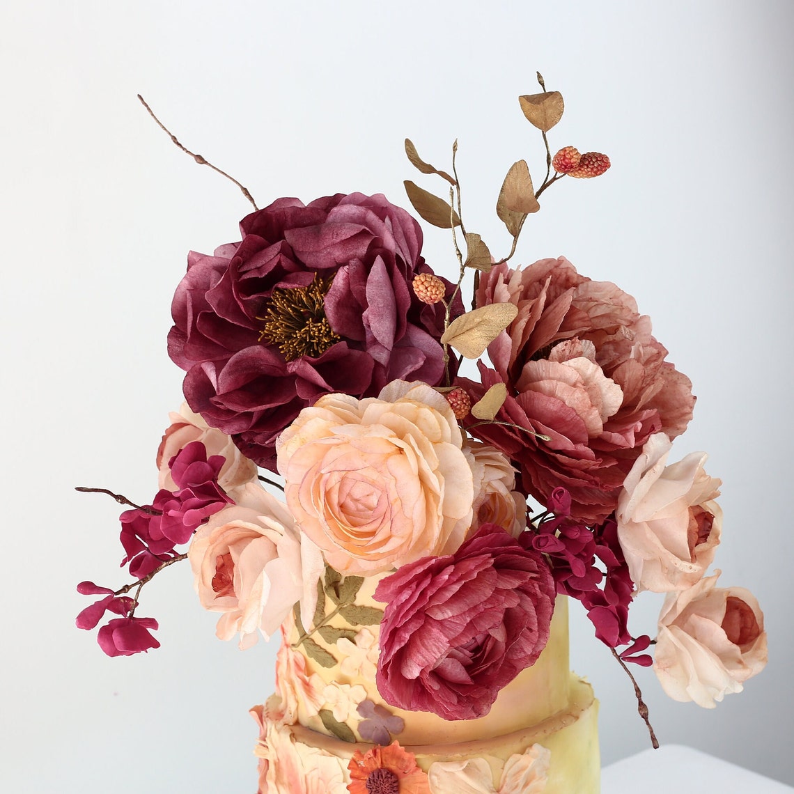 WAFER PAPER PEONY Wafer Paper Flowers Edible Flowers Etsy