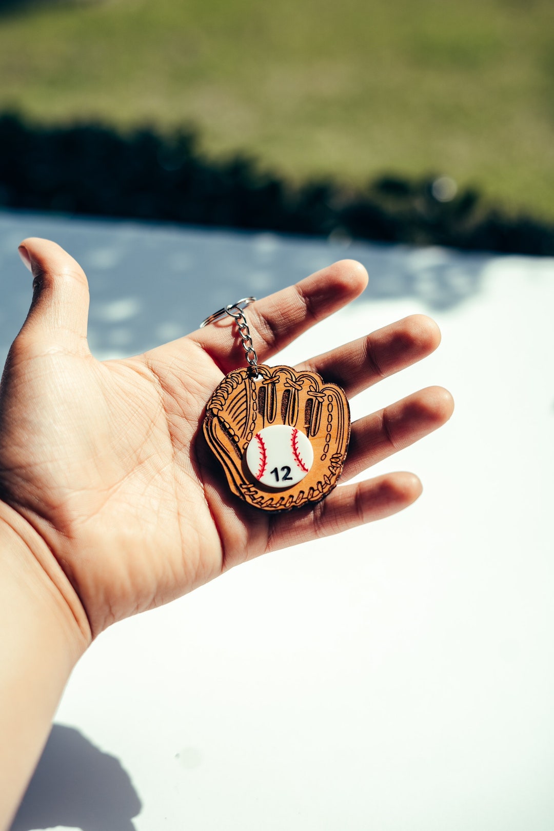 Baseball Glove Keychain Etsy