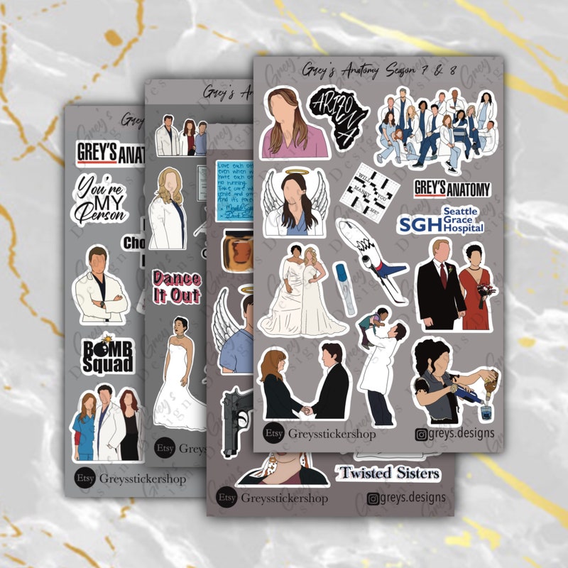 Greys Anatomy Stickers - Etsy