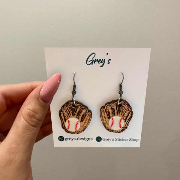 Baseball Earrings Etsy