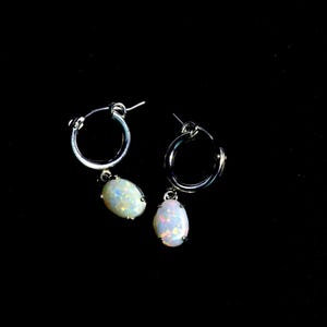 Australian Cobber Pedy Opal dangle earrings 1.6 cts