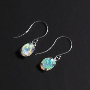 Australian Cobber Pedy Opal dangle earrings 1.6 cts