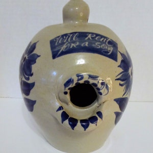 Williamsburg Pottery "Will Rent for a Song" Salt glazed Pottery Birdhouse 2002 UNUSED GREAT CONDITION