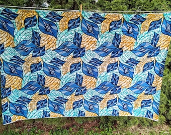 Nigerian Ankara African Wax Tablecloth or Salvage Fabric/Material