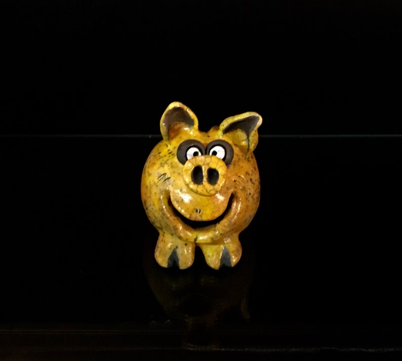 Piggy Bank Pig Decoration Animals Raku Ceramic Gift Wedding Etsy