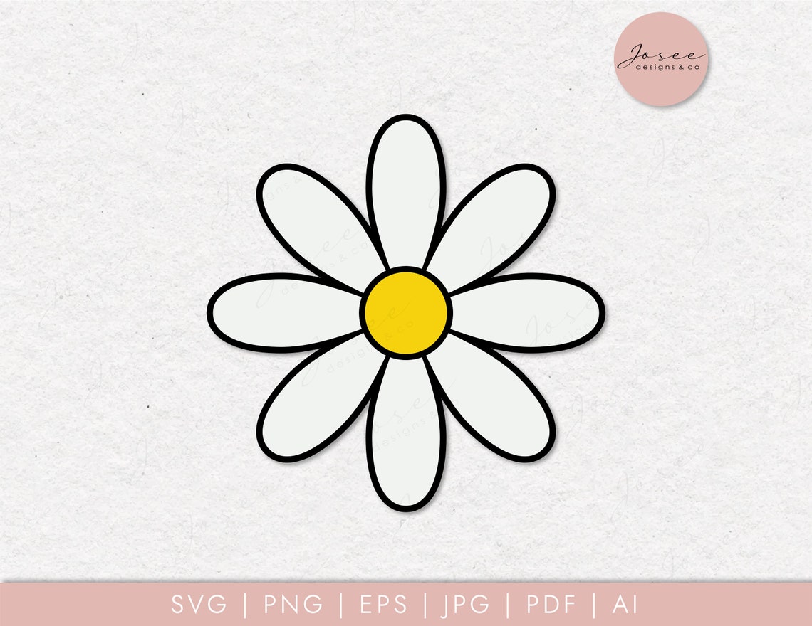 Daisy Svg Daisy Monogram Svg Spring Svg Flower SVG Floral - Etsy