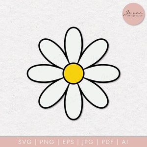 Daisy SVG, Daisy Monogram SVG, Spring Svg, Flower SVG, Floral SVG, Daisy Png, Svg Files for Cricut, Digital Download, DAISY Flower Clipart, Daisy Svg Cut files, glowforge files, summer svg, Sunflower svg, DAISY silhouette, white daisy svg