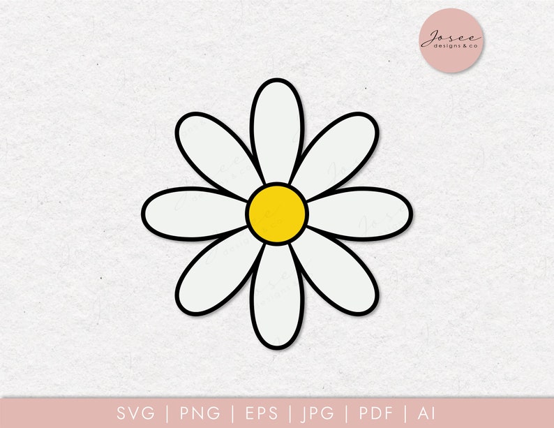Daisy SVG, Daisy Monogram SVG, Spring Svg, Flower SVG, Floral SVG, Daisy Png, Svg Files for Cricut, Digital Download, DAISY Flower Clipart, Daisy Svg Cut files, glowforge files, summer svg, Sunflower svg, DAISY silhouette, white daisy svg