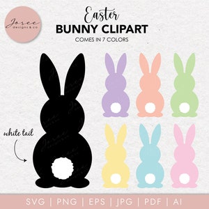 Lapin de Pâques SVG (7 options de couleur), Lapin SVG, Lapin svg, Svg de Pâques, Silhouette de Lapin svg, Artisanat de Pâques svg, Forme de lapin svg