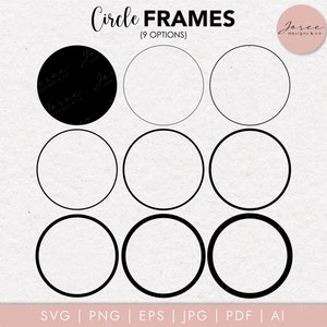 Circle Frame svg, Circle SVG, Circle monogram svg, circle border svg, Cricut & Silhouette files, circle frame cut file, circle outline svg