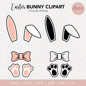 Conejo de Pascua SVG, Conejito SVG, Pies de conejo svg, Orejas de conejo svg, Pascua svg, Silueta de conejo svg, Silueta de conejo Svg, forma de conejo svg