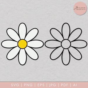 Daisy SVG, Daisy Monogram SVG, Spring Svg, Flower SVG, Floral SVG, Daisy Png, Svg Files for Cricut, Digital Download, DAISY Flower Clipart, Daisy Svg Cut files, glowforge files, summer svg, Sunflower svg, DAISY silhouette, white daisy svg