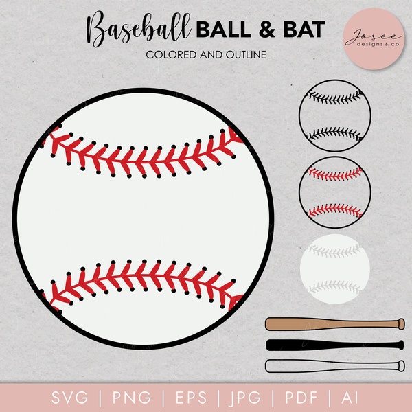 Baseball SVG, Baseball PNG, Baseball ball, baseball bat, Baseball Silhouette, Cutting files, Baseball Clipart, digital download