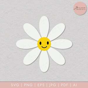 Daisy SVG, Daisy Monogram SVG, Spring Svg, Flower SVG, Floral SVG, Daisy Png, Svg Files for Cricut, Digital Download, DAISY Flower Clipart, Daisy Svg Cut files, glowforge files, summer svg, Sunflower svg, DAISY silhouette, white daisy svg