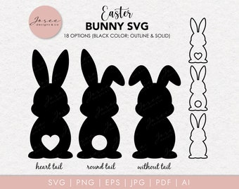 Easter Bunny SVG, Bunny SVG, Rabbit svg, Easter svg, Bunny Silhouette svg, Easter crafts svg, Rabbit Silhouette Svg, bunny outline svg