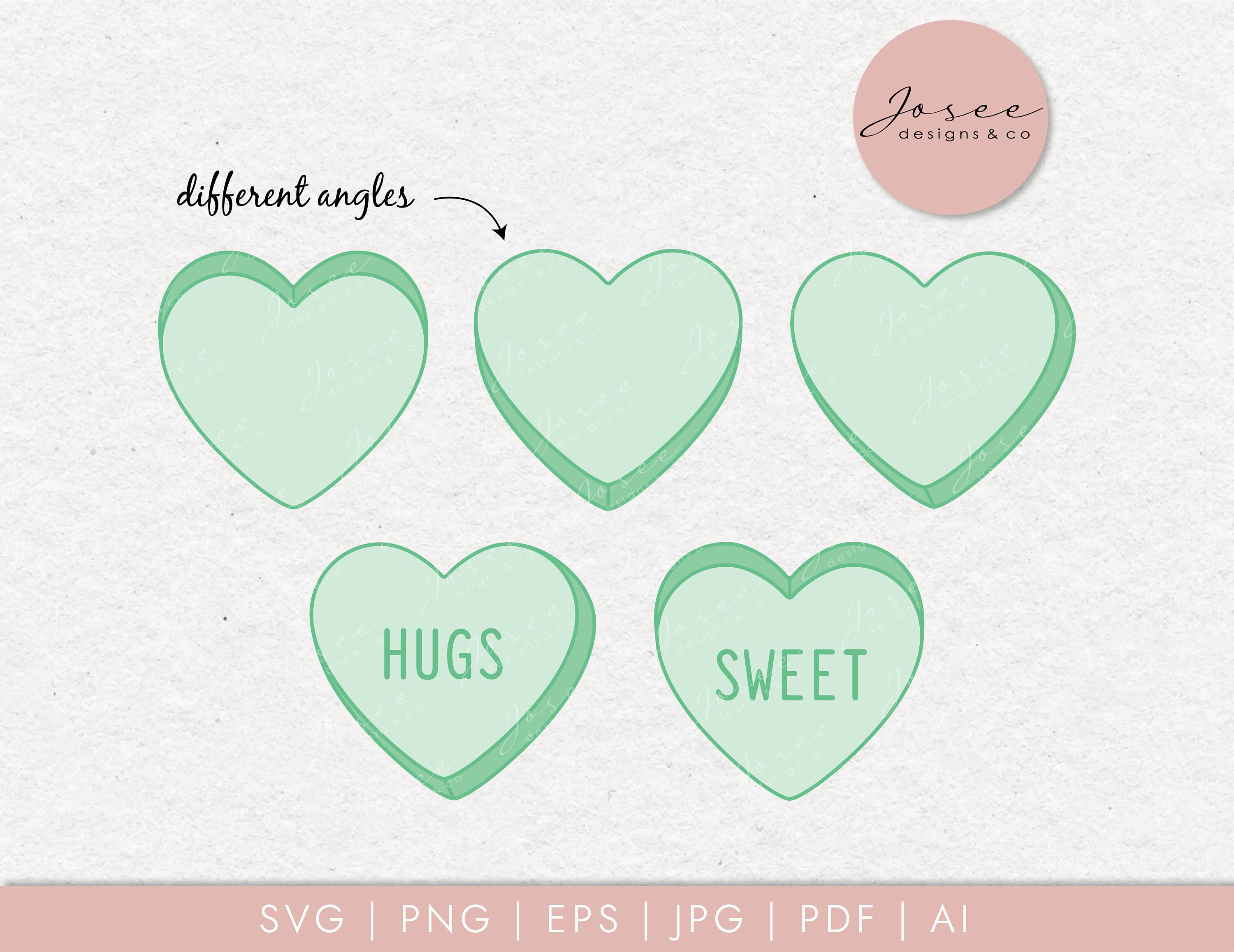 Candy Hearts SVG, Heart Bundle Svg, Candy Heart, Valentine's Day Svg ...