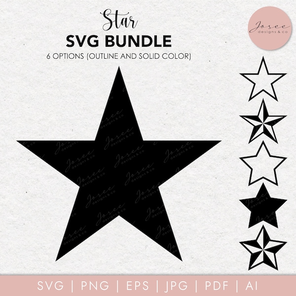 Star svg bundle, Star Outline Svg, Star Svg, Star clipart, Star cutout svg, Star png, Star monogram, Instant download
