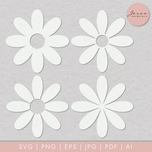 Daisy SVG, Daisy Monogram SVG, Spring Svg, Flower SVG, Floral SVG, Daisy Png, Svg Files for Cricut, Digital Download, DAISY Flower Clipart, Daisy Svg Cut files, glowforge files, summer svg, Sunflower svg, DAISY silhouette, white daisy svg