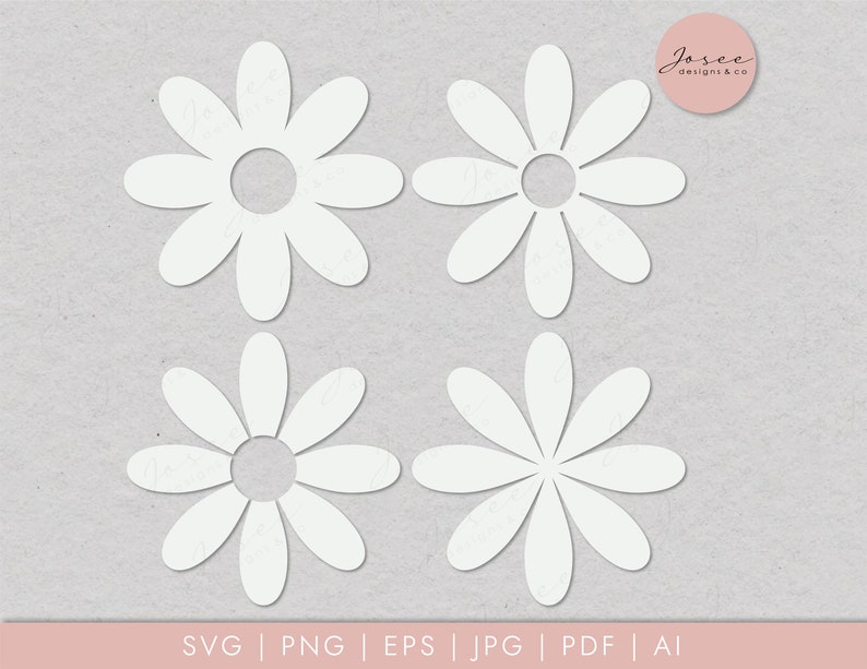 Daisy SVG, Daisy Monogram SVG, Spring Svg, Flower SVG, Floral SVG, Daisy Png, Svg Files for Cricut, Digital Download, DAISY Flower Clipart, Daisy Svg Cut files, glowforge files, summer svg, Sunflower svg, DAISY silhouette, white daisy svg
