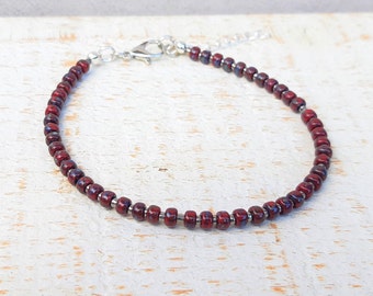 Picasso Rustic Red Anklet, Ankle Bracelet, Boho