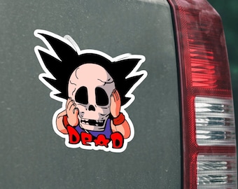 Visual Stimulant, Dragonball, Dragonball Z, DBZ, Goku, Skull, Manga, Anime,  Die Cut Sticker