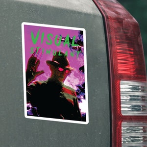 Visual Stimulant, Trippy, Freddy Krueger, Nightmare On Elm Street, Horror, Holographic, Die Cut Sticker