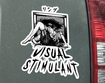 Visual Stimulant, The Ring, Samara, Ringu, Horror Movie Stickers, Glitched TV, Die Cut Sticker