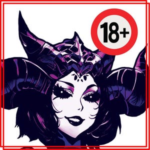 Estimulante visual, súcubo sexy de anime, demonio de anime, chica demonio de anime, pegatina troquelada, nsfw 18+