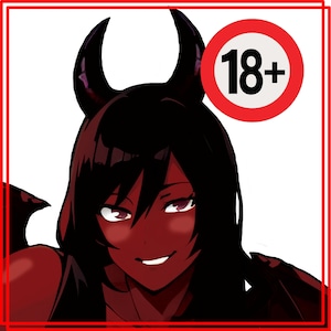 Visual Stimulant, Sexy Anime Succubus, Demon Girl, Anime, Die Cut Sticker, 18+, Adult