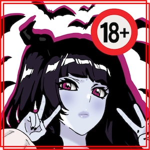 Visual Stimulant, Sexy Anime Vampire, Anime Maid, Die Cut Sticker, NSFW 18+, Sexy Anime Succubus, Demon Girl, Anime