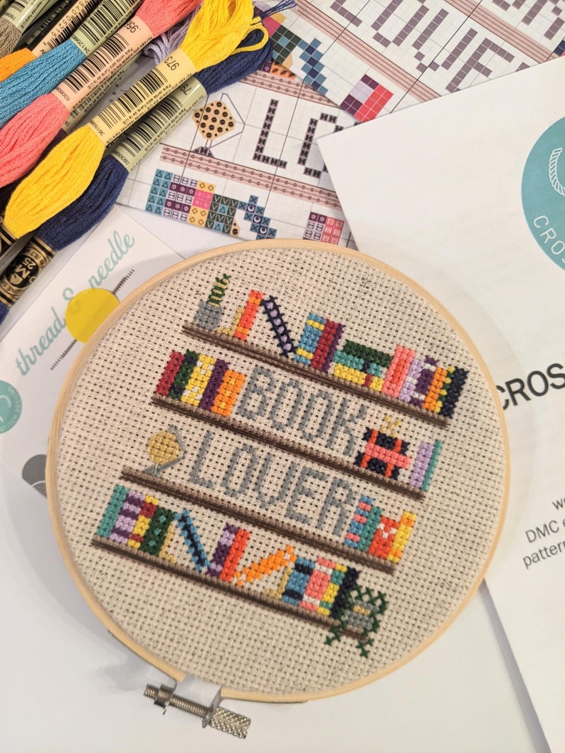PDF Cross Stitch Pattern: Book Lover - Library - Instant Digital ...