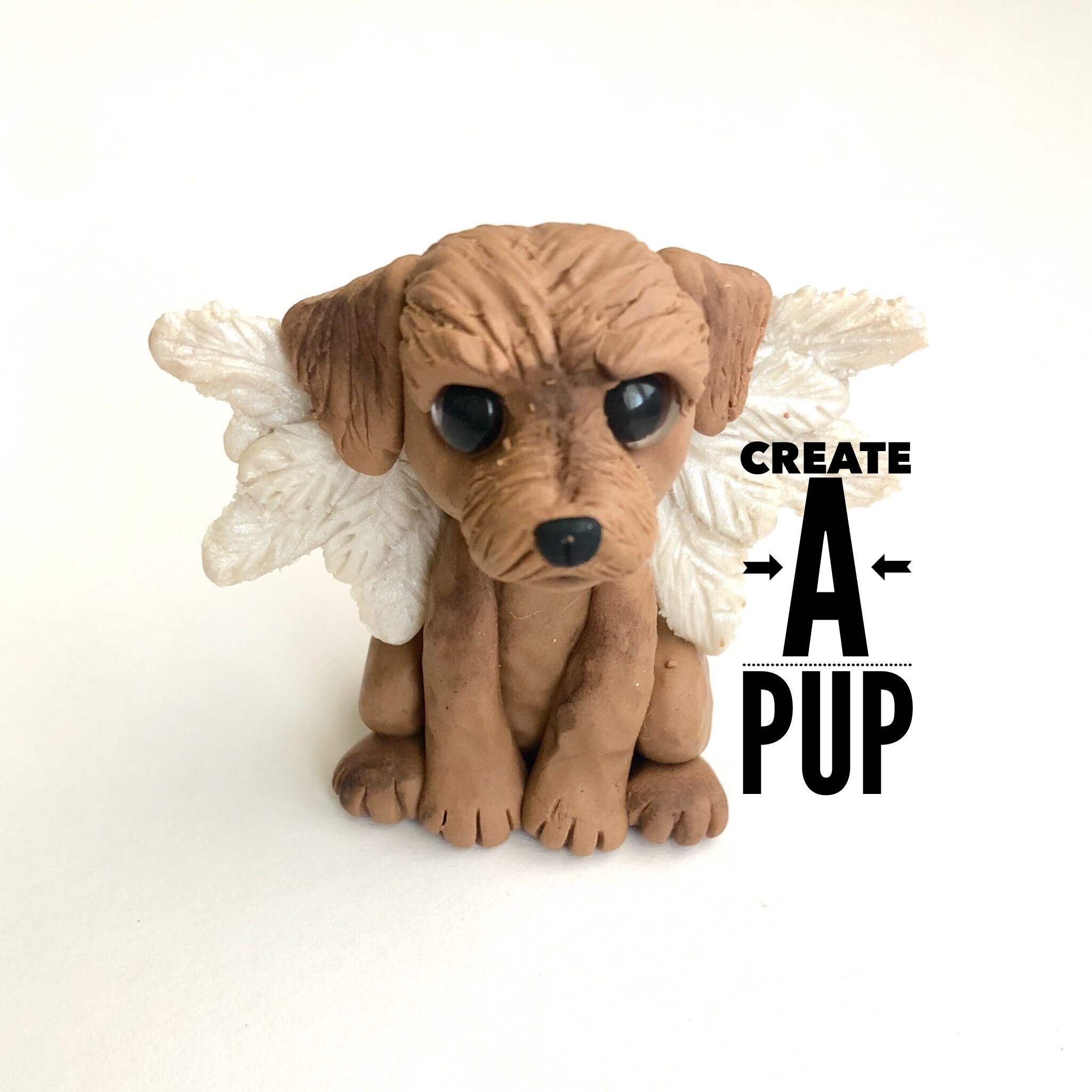 Custom Angel Dog Figurine Dog Memorial Gift Polymer Clay Etsy