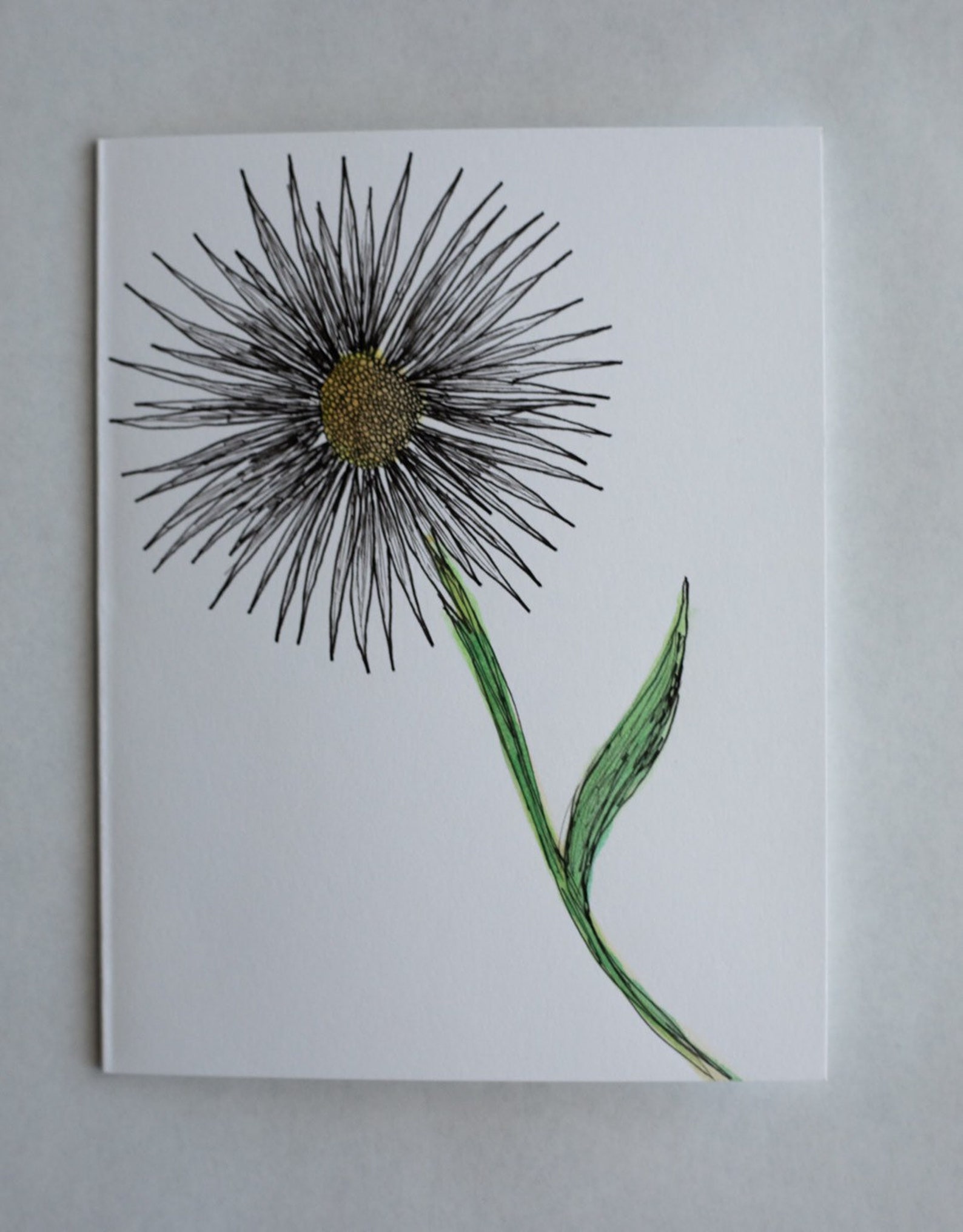 White Flower Blank Greeting Cards pack of 2 Etsy