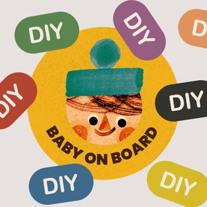 Baby on board • stickers for self-printing
