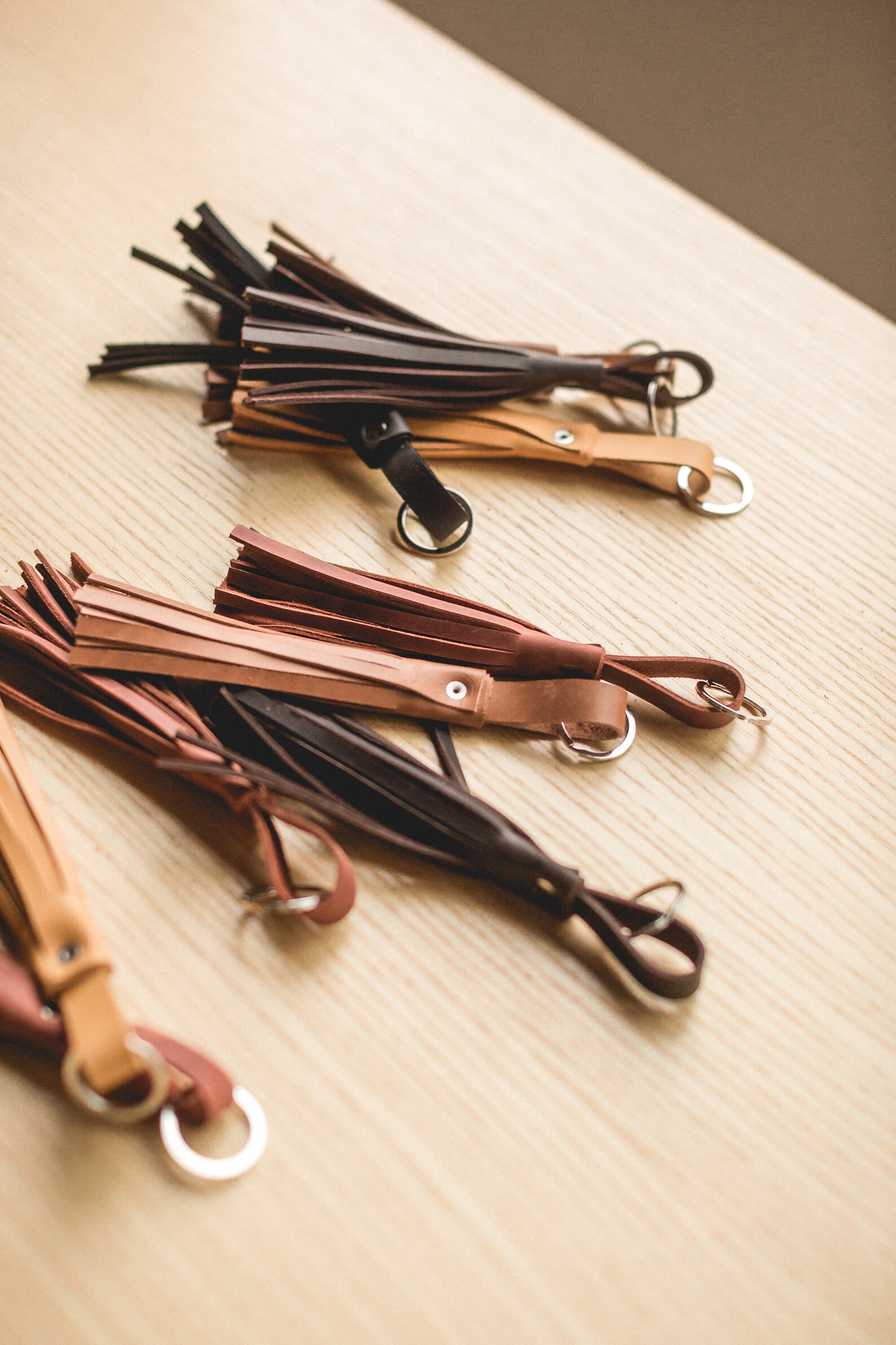 Genuine Leather Tassels Handbag Charm Accessory Pretty Etsy