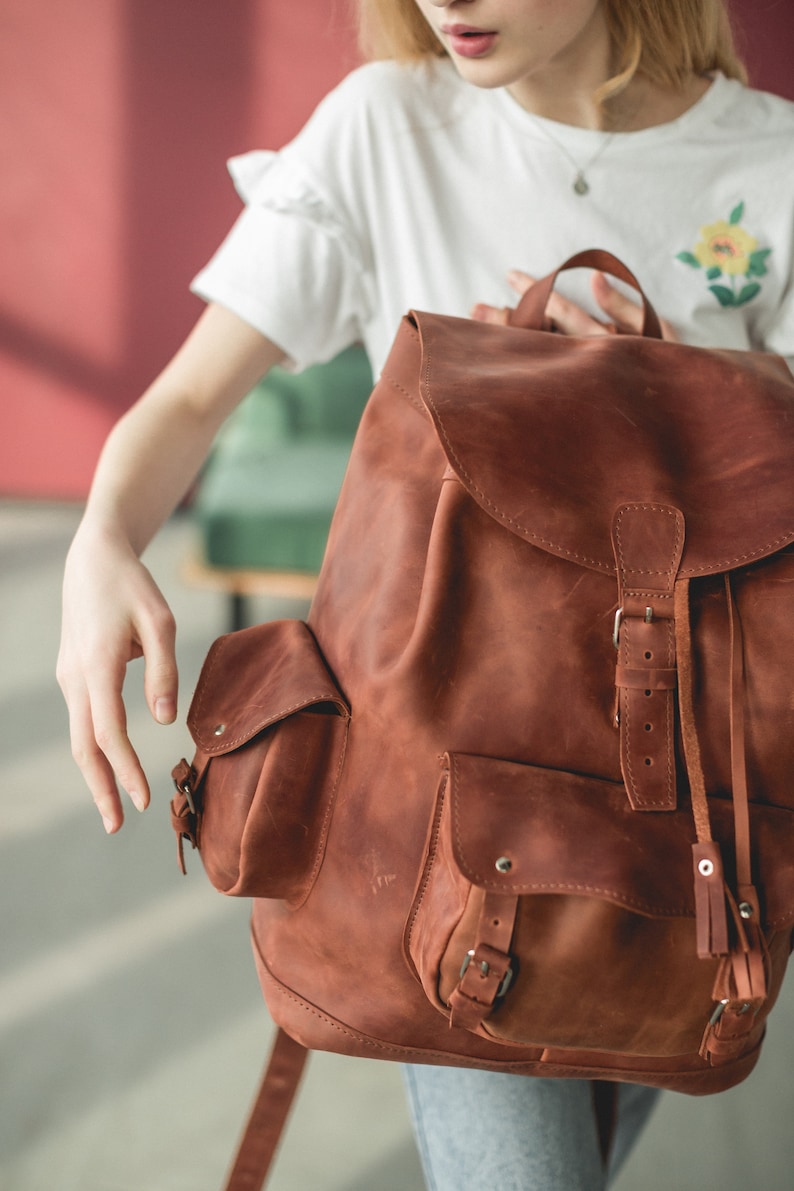 Leather Backpack Leather Backpack Women Leather Backpack Men - Etsy