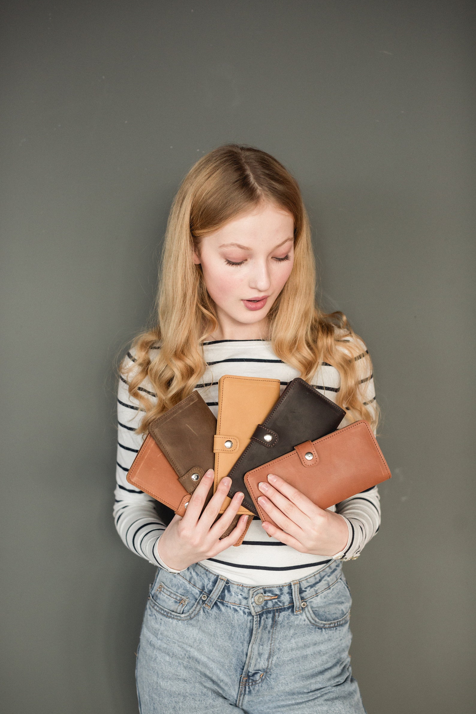 Clearance Slim Leather Women WALLET Leather Wallet for Women Etsy