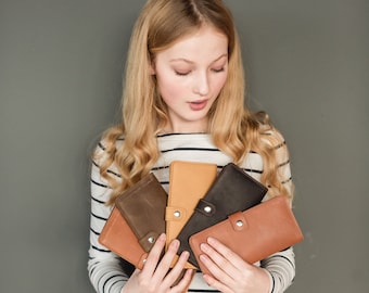 Cartera de piel para mujer Cartera fina de piel para mujer Cartera de piel para mujer Cartera fina de piel Cartera de mujer Cartera de piel monedero