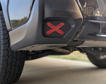 Trek-Adventures X-style rear reflector vinyl cover (1 Pair) | FITS: 2018-2023 Crosstrek