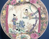 Antique Chinese 18th c Porcelain Plate The Romance of the Western Chamber , c. 1725. Yongzheng Period